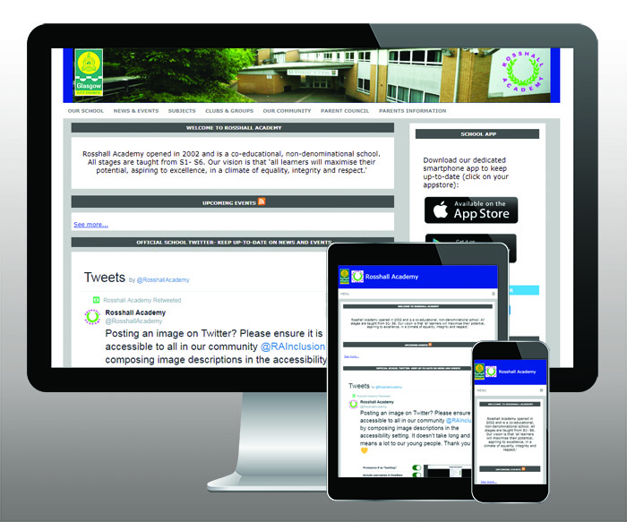 Rosshall Academy website